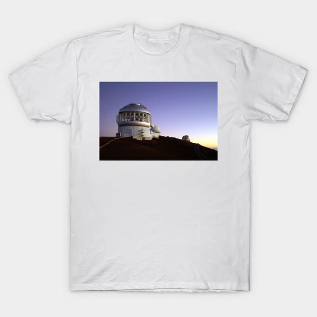 Sunset at the Observatory on Mauna Kea Summit in Hawaii T-Shirt by Scubagirlamy